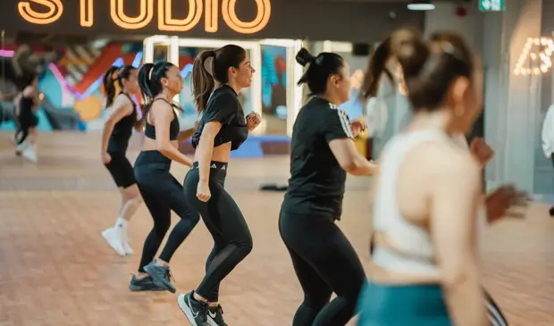 Participants taking part in their first LES MILLS Dance class at GymNation studio